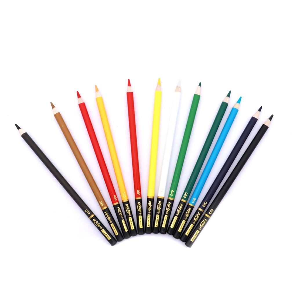 COLORED PENCILS, PREMIUM ARTIST, METAL BOX, SET OF 12 COLORS