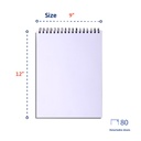 SKETCH PAD, 9X 12", TOP SPIRAL BOUND, 80 DETACHABLE SHEETS, 100 G/M²,1 PIECE