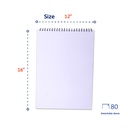 SKETCH PAD, 11.7X 16.5", A3, TOP SPIRAL BOUND, 80 DETACHABLE SHEETS, 100 G/M², 1 PIECE