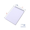 MIXED MEDIA PAD, 9X 12", TOP SPIRAL BOUND,  30 DETACHABLE SHEETS, 300 G/M² 1 PIECE
