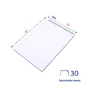 MIXED MEDIA, PAD , 11.7X 16.5", A3,  TOP SPIRAL BOUND, 30 DETACHABLE SHEETS, 300 G/M²,1 PIECE