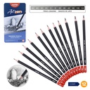 DRAWING SKETCHING PENCIL  FROM 6H TO 12B, SET OF  12 PIECES