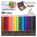 COLORED PENCILS, PREMIUM ARTIST, METAL BOX, SET OF 36 COLORS