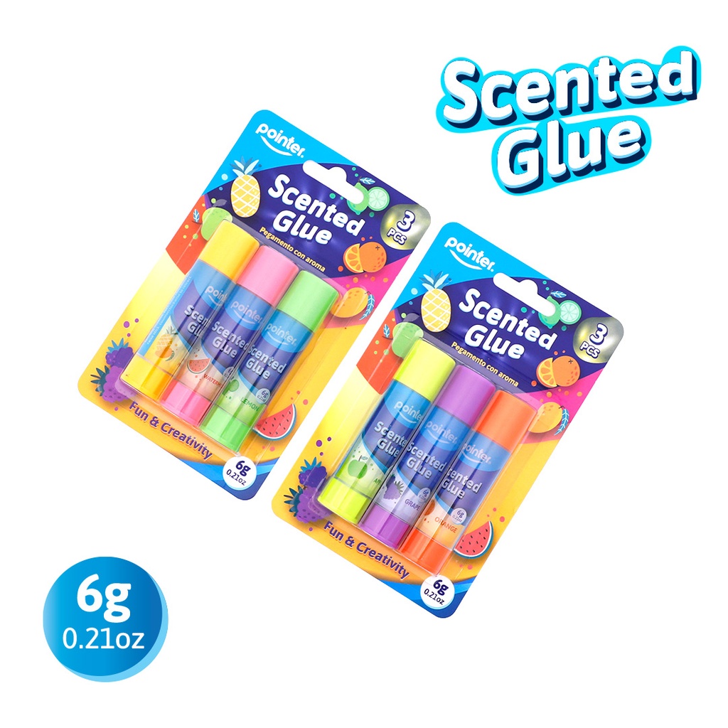 GLUE STICK, SCENTED, 6G 0.21OZ, SET OF 3 PIECES 
