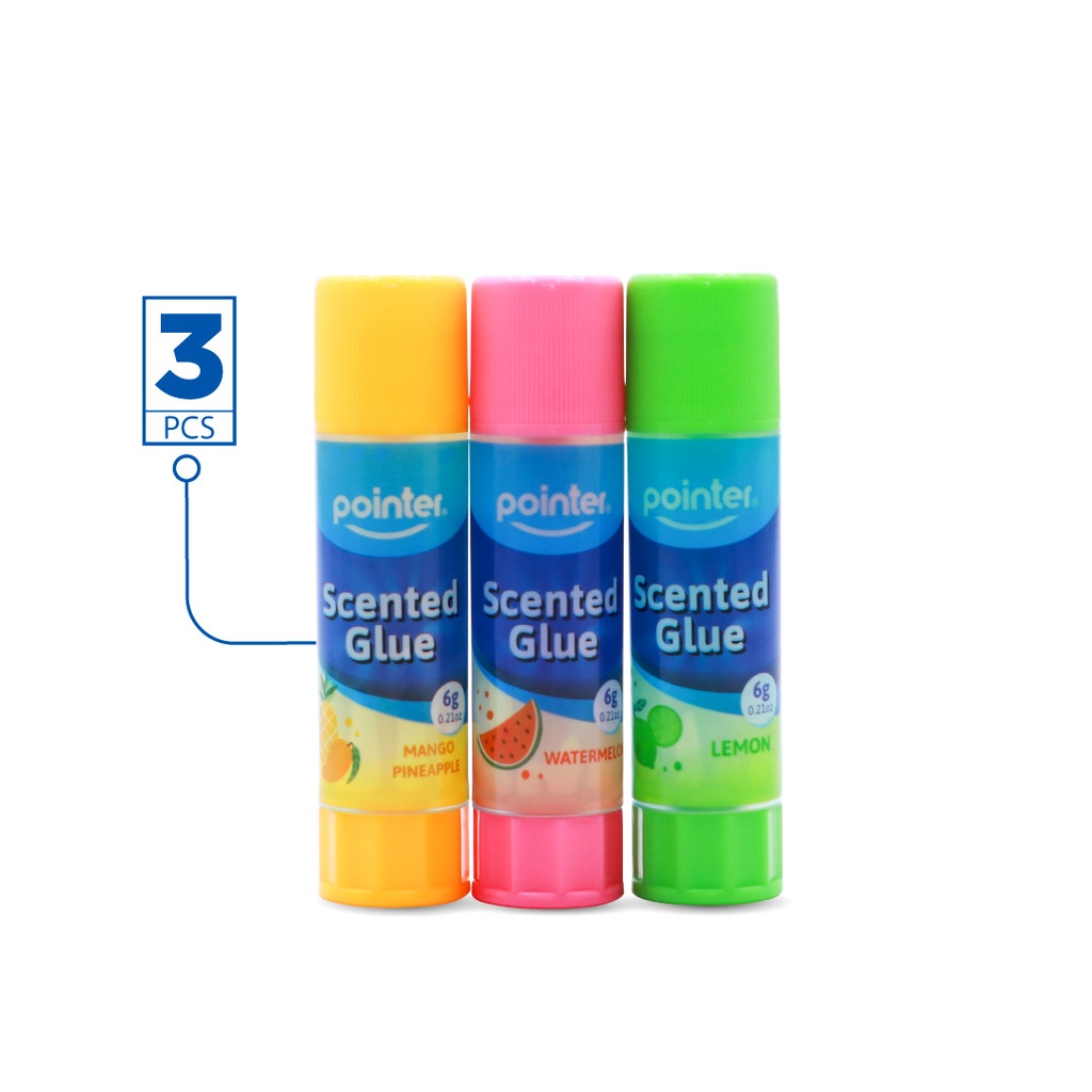GLUE STICK, SCENTED, 6G 0.21OZ, SET OF 3 PIECES 