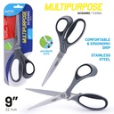 SCISSORS, MULTI-PURPOSE, BLACK, 9", 1 PIECE 