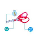 SCHOOL SCISSORS, FRUITS DECORATED BLADE, 5.25", 1 PIECE 