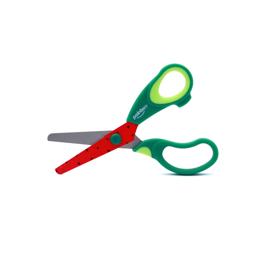 SCHOOL SCISSORS, FRUITS DECORATED BLADE, 5.25", 1 PIECE 