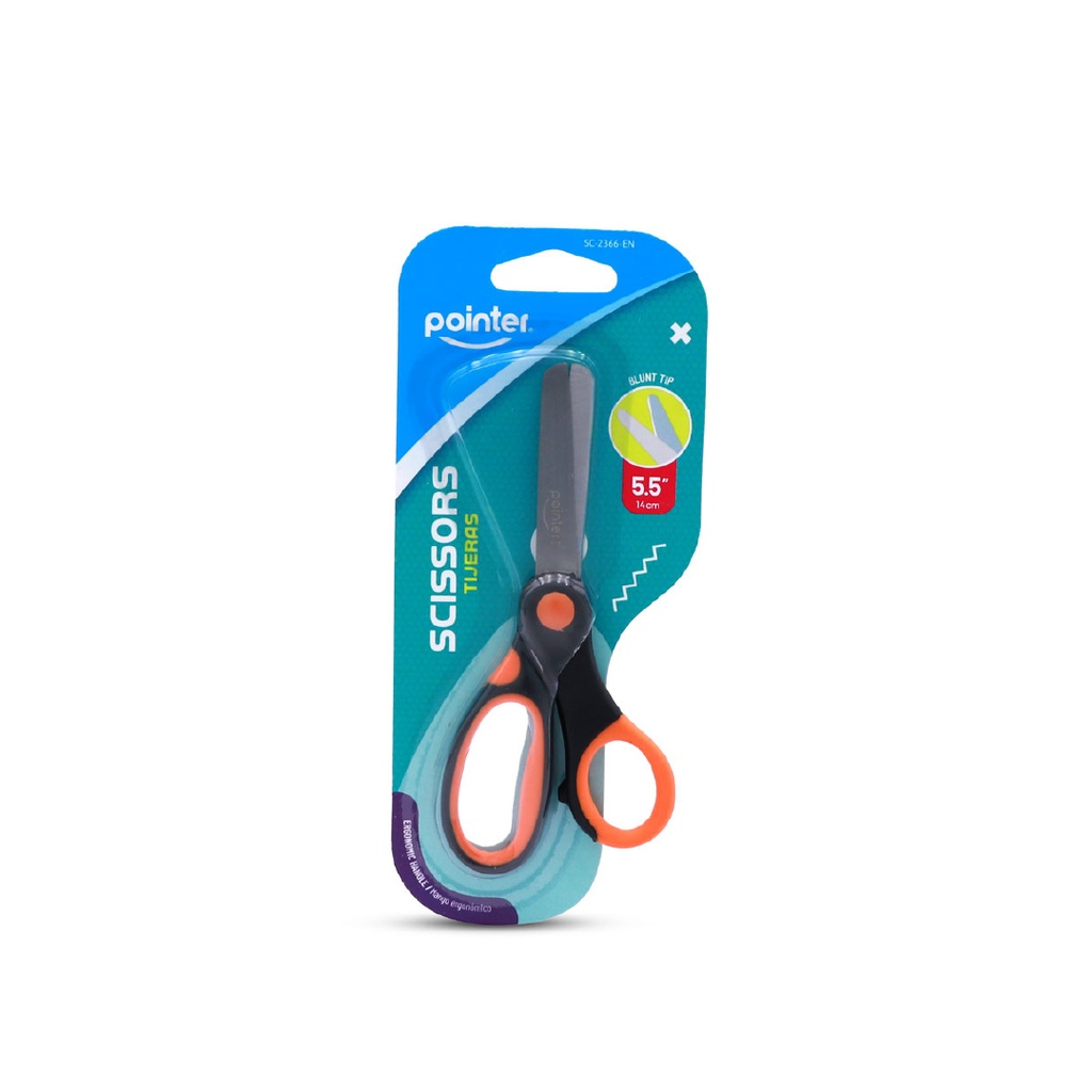 SCHOOL SCISSORS, COLORED HANDLE, 5.5", 1 PIECE 