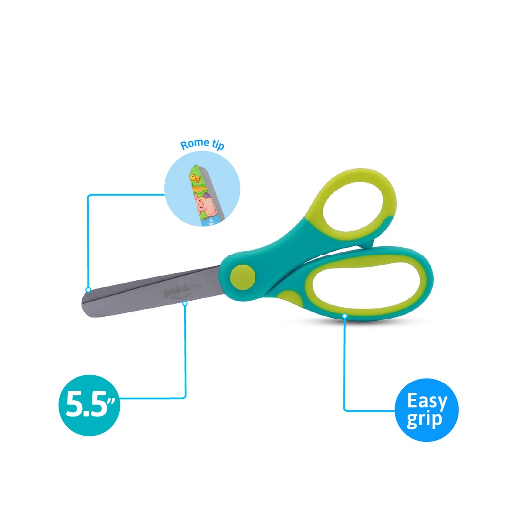 SCHOOL SCISSORS, COLORED HANDLE, 5.5", 1 PIECE 