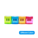 PENCIL SHARPENERS, TWO-HOLE, RECTANGULAR, WITH DISPOSAL CONTAINER, BOX OF 24 PIECES