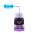 PENCIL SHARPENERS, DUO TWO-HOLE, ROUND , WITH ERASER AND DISPOSAL CONTAINER, BOX OF 16 PIECES