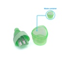 PENCIL SHARPENERS, TWO-HOLE, TRIANGULAR, WITH DISPOSAL CONTAINER, BOX OF 12 PIECES