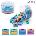 PENCIL SHARPENERS, ONE HOLE, COMPACT, PASTEL COLORED, JAR OF 48 PIECES