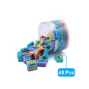 PENCIL SHARPENERS, ONE HOLE, COMPACT, PASTEL COLORED, JAR OF 48 PIECES