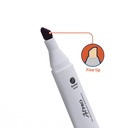 DUAL TIP ALCOHOL-BASED INK MARKERS WITH PLASTIC CASE, SET OF 12 COLORS 