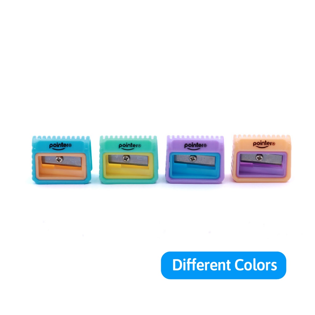 PENCIL SHARPENERS, ONE HOLE, COMPACT, PASTEL COLORED, JAR OF 48 PIECES