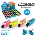 PENCIL SHARPENERS, ONE HOLE, MOTORCYCLE-SHAPED, BOX OF 24 PIECES