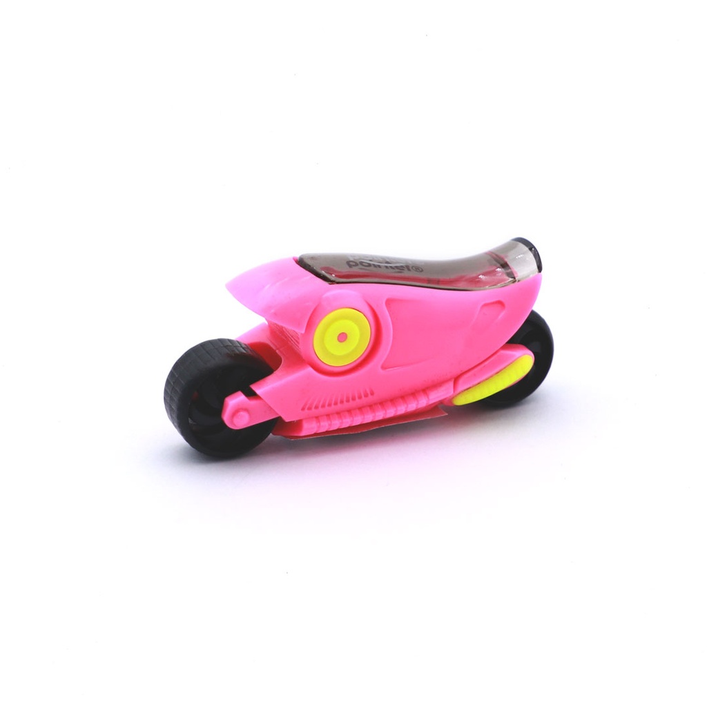 PENCIL SHARPENERS, ONE HOLE, MOTORCYCLE-SHAPED, BOX OF 24 PIECES