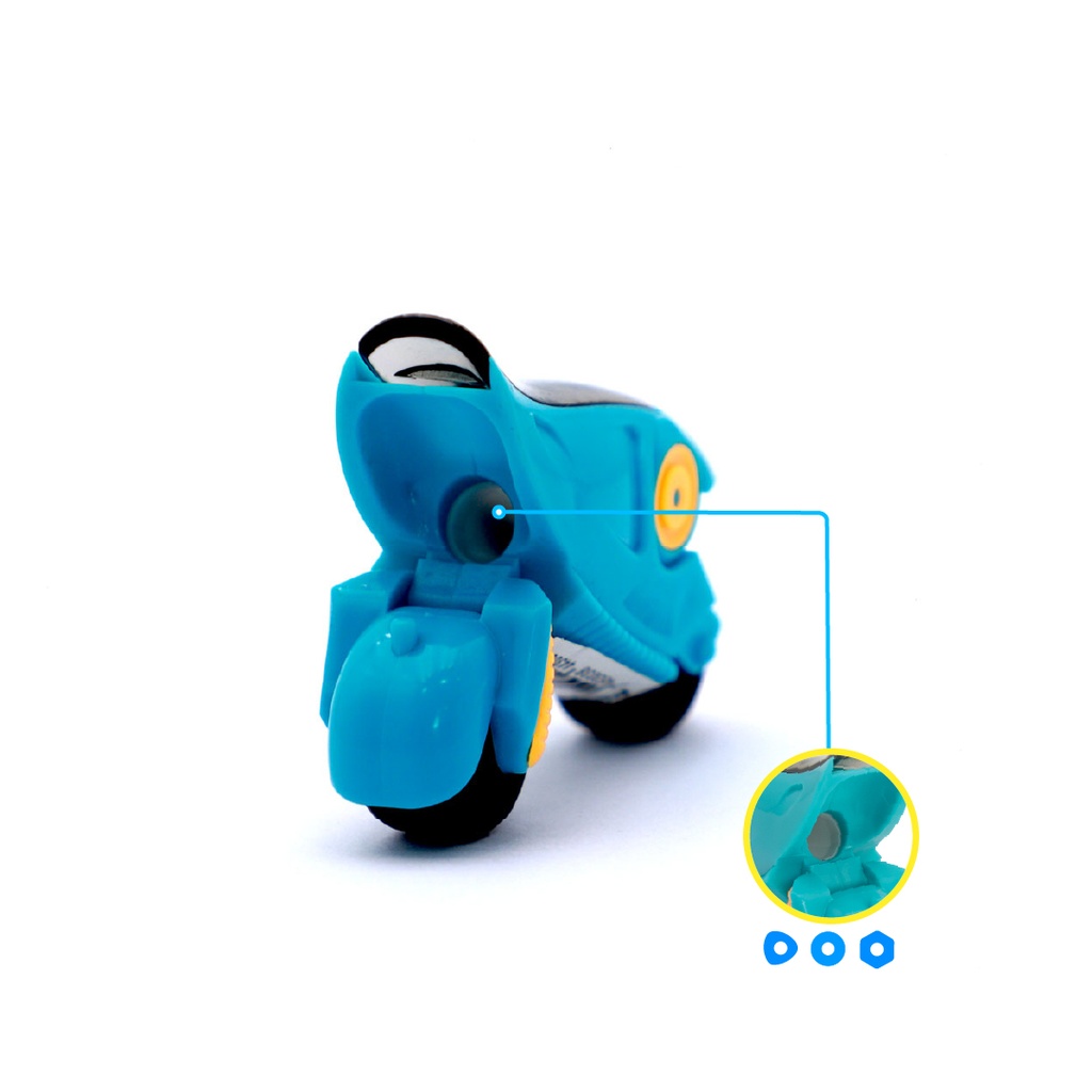 PENCIL SHARPENERS, ONE HOLE, MOTORCYCLE-SHAPED, BOX OF 24 PIECES