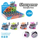 PENCIL SHARPENERS, ONE HOLE, HELICOPTER-SHAPED , BOX OF 24 PIECES