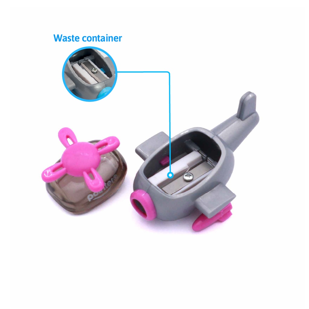 PENCIL SHARPENERS, ONE HOLE, HELICOPTER-SHAPED , BOX OF 24 PIECES