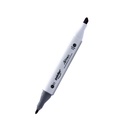 DUAL TIP ALCOHOL-BASED INK MARKERS WITH PLASTIC CASE, SET OF 12 COLORS 