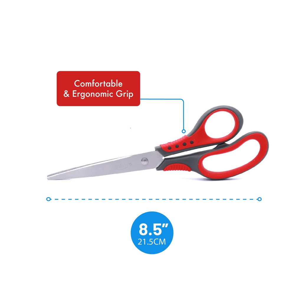 SCISSORS, MEGA COMFORT, COLORFUL, 8.5", 2MM BLADE THICKNESS, 1 PIECE 