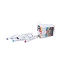 DUAL TIP ALCOHOL-BASED INK MARKERS WITH PLASTIC CASE, SET OF 24 COLORS 
