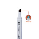DUAL TIP ALCOHOL-BASED INK MARKERS WITH PLASTIC CASE, SET OF 24 COLORS 