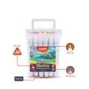 DUAL TIP ALCOHOL-BASED INK MARKERS WITH PLASTIC CASE, SET OF 36 COLORS 