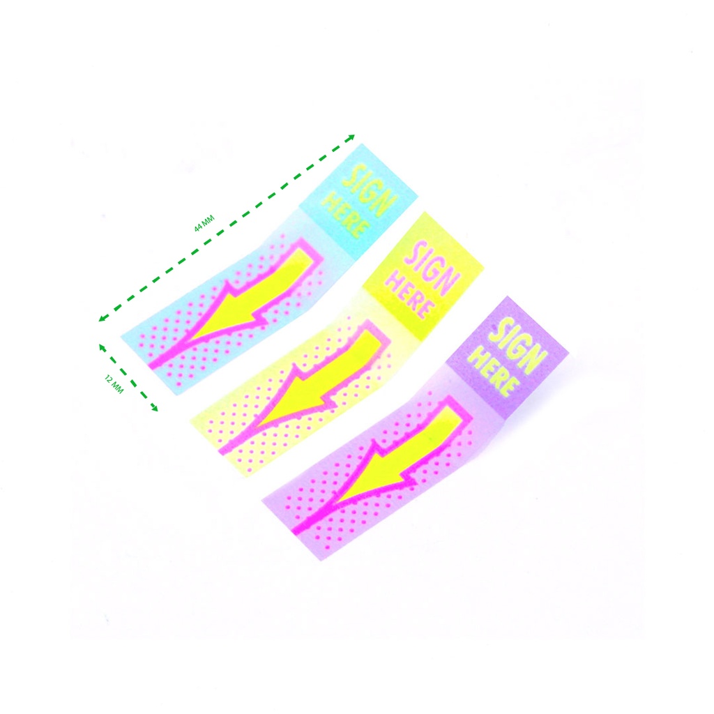 STICKY NOTES, ARROW SIGN HERE, 6 COLORS, SET OF 120 SHEETS 