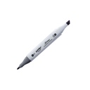 DUAL TIP ALCOHOL-BASED INK MARKERS WITH PLASTIC CASE, SET OF 36 COLORS 
