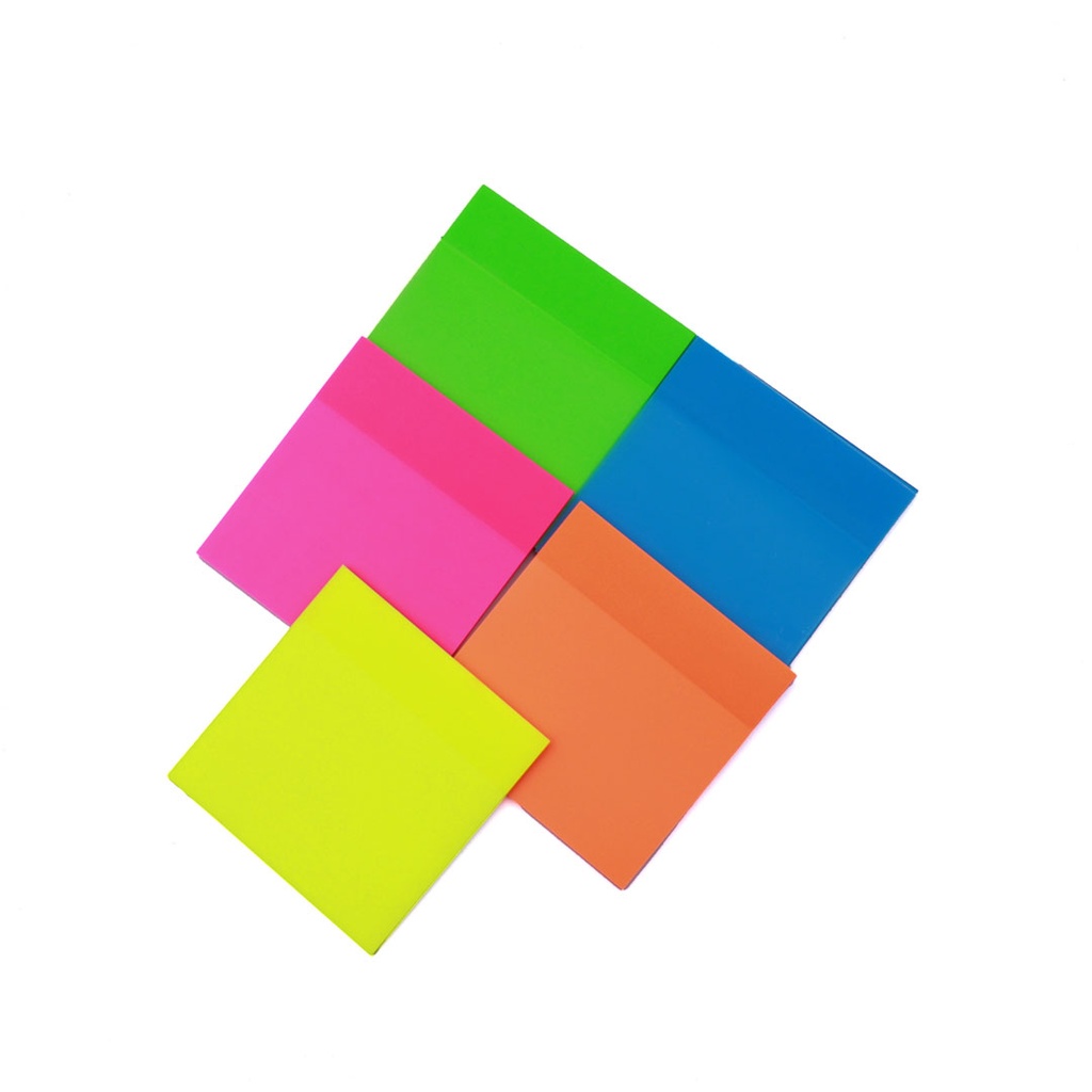 STICKY NOTES, NEON TRANSLUCENT,  3X3", SET OF 50 SHEETS