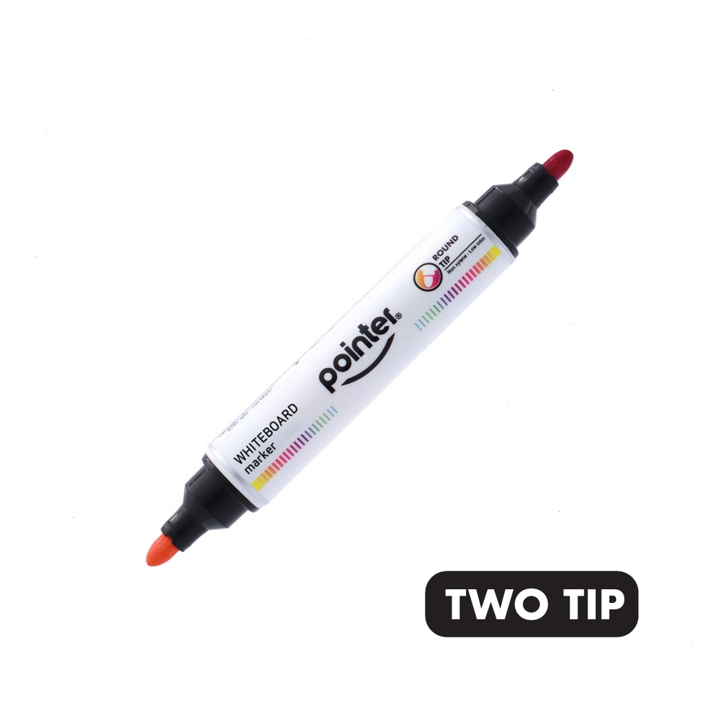 WHITEBOARD MARKERS, ROUND DOUBLE TIP, SET OF 4 PIECES