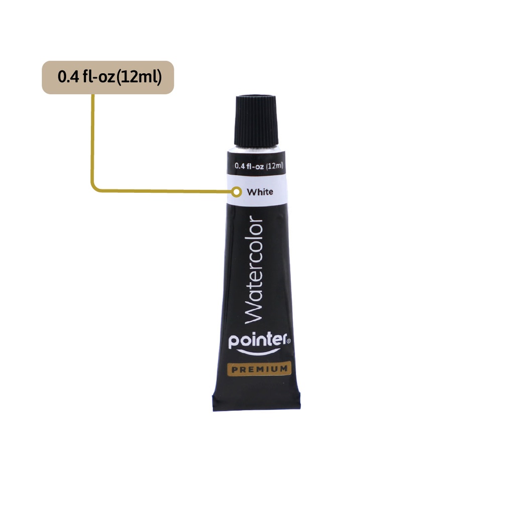 WATERCOLOR PAINT, 12ML/0.4 OZ EACH, SET OF 12 COLORS