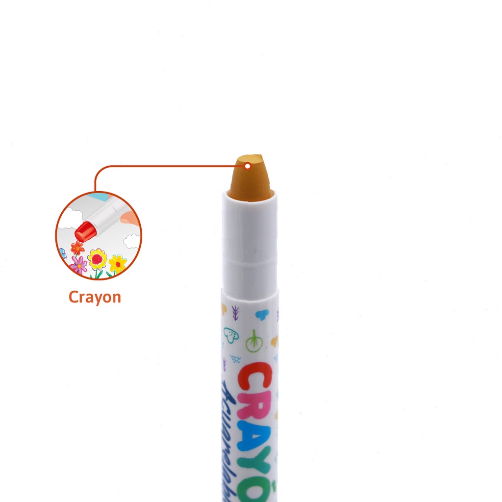 WATERCOLOR CRAYONS RETRACTABLE, SET OF 36 COLORS