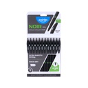 PENS, NOIR, SEMI-GEL,RETRACTABLE , BLACK COLOR, 1.0 MM, BOX OF 12 PENS