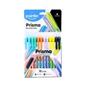 PENS, PRISMA, BALLPOINT, BLACK COLOR, 1.0 MM, BOX OF 12 PIECES
