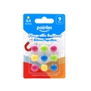 ROUND COLORED MAGNETS, 0.4", MINI, SET OF 8 MAGNETS