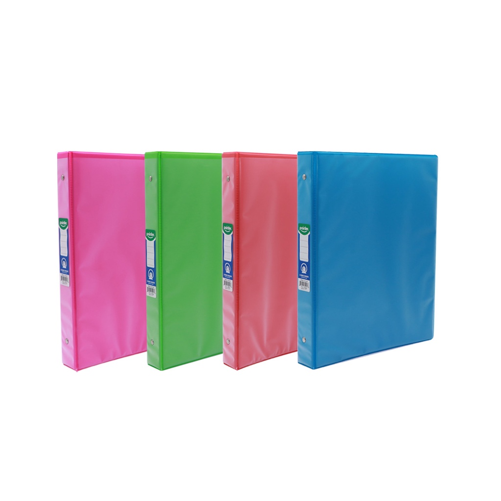BINDER, 3-RINGS, ROUND 1", A4,NEON COLORS,