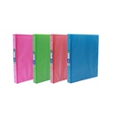 BINDER, 3-RINGS, ROUND 1", A4,NEON COLORS,