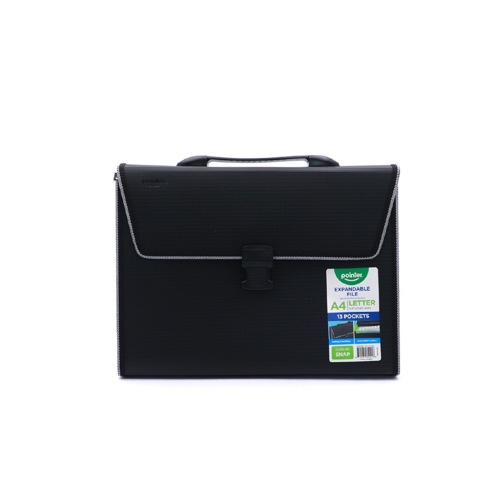 EXPANDING ORGANIZER FILE FOLDER A4, 13 POCKETS WITH BUCKLE CLOSURE AND HANDLE, 1 PIECE