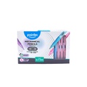 MECHANICAL PENCILS, PASTEL COLORS, WITH GRIP, 0.7MM, SET OF 24 PIECES 