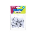 GOOGLY EYES WIGGLY, BLACK AND WHITE, ASSORTED SIZES, SET OF 150 PIECES 