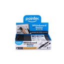 WHITEBOARD MARKERS, REFILLABLE, LIQUID BLACK INK, CHISEL TIP, BOX OF 12 MARKERS