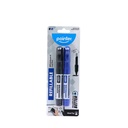 WHITEBOARD MARKERS, REFILLABLE, LIQUID INK, BLACK AND BLUE COLOR, CHISEL TIP, SET OF 2 PIECES