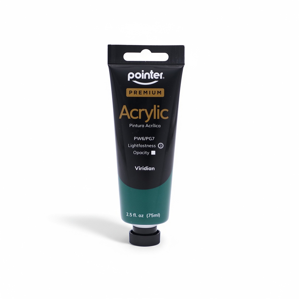PREMIUM ACRYLIC PAINT, VIRIDIAN, 75 ML (2.53 OZ),