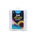 MARKERS, ACRYLIC PAINT, DUAL BRUSH TIP, SET OF 12 COLORS