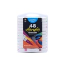 MARKERS, ACRYLIC PAINT, DUAL BRUSH TIP, SET OF 24 COLORS